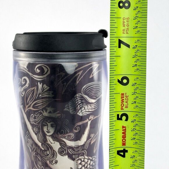 Starbucks 2007 Brown Double Tail Mermaid Tumbler Travel Mug Rare Collectible - Picture 8 of 8